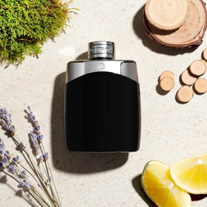 Mont Blanc Legend spray in hand demonstrating controlled mist and convenience