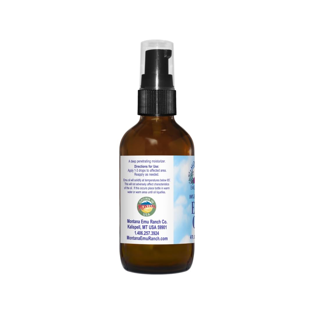 Montana Emu Ranch oil applied to hand demonstrating quick absorption benefit