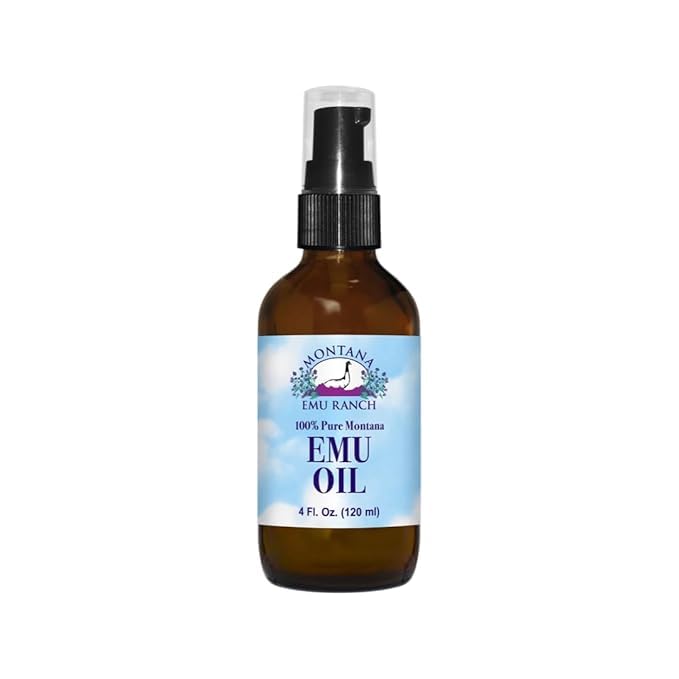 Montana Emu Ranch bottle on vanity indicating daily skincare routine benefit