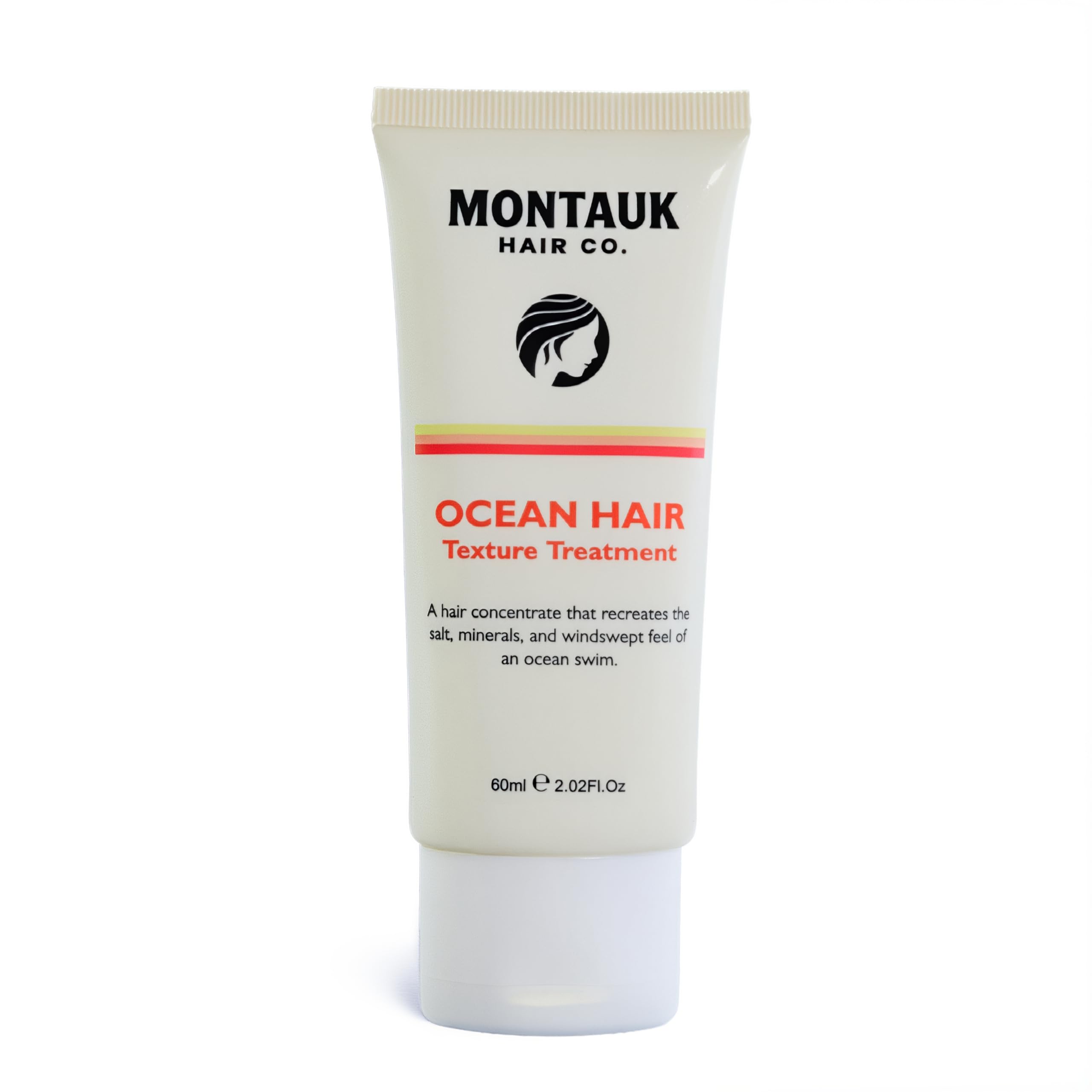 Montauk Hair Co. front tube view showing product and easy-grip design