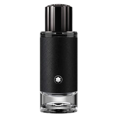 Montblanc Explorer front bottle display showing sleek design and portability