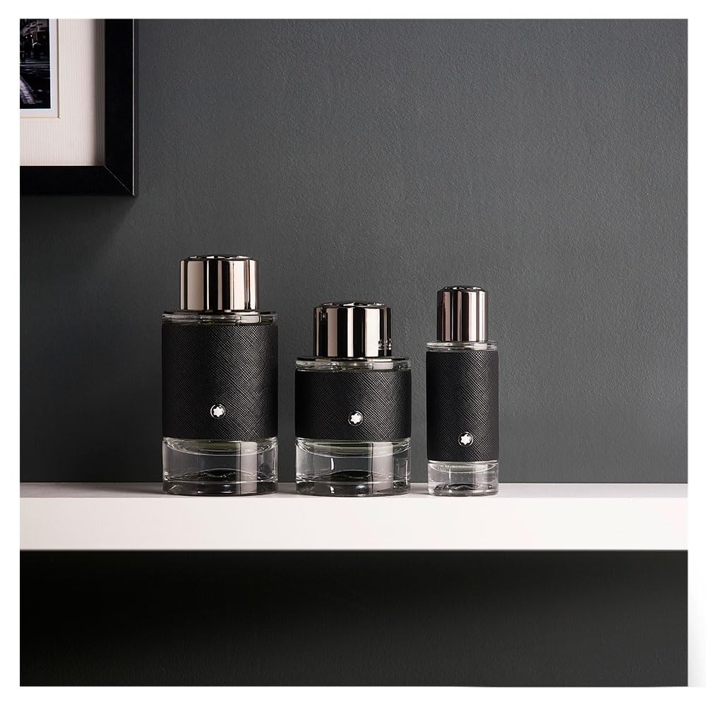 Montblanc Explorer glass texture and liquid color emphasizing premium materials
