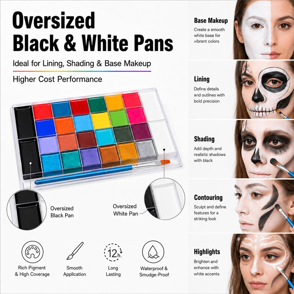 MOOMARTO lifestyle Halloween party scene showing festive makeup and party-ready versatility benefit