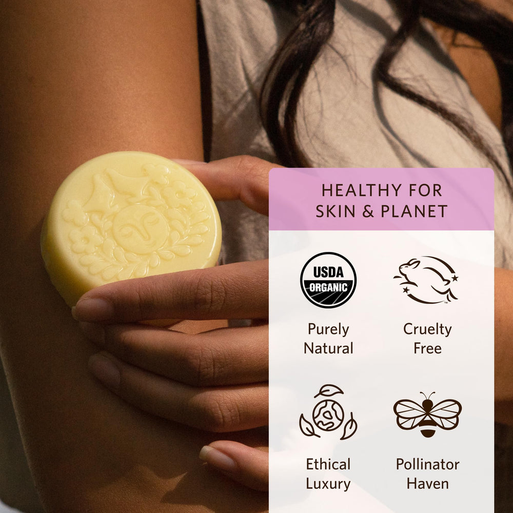 Moon Valley Organics ingredients label highlighting botanicals for comfort