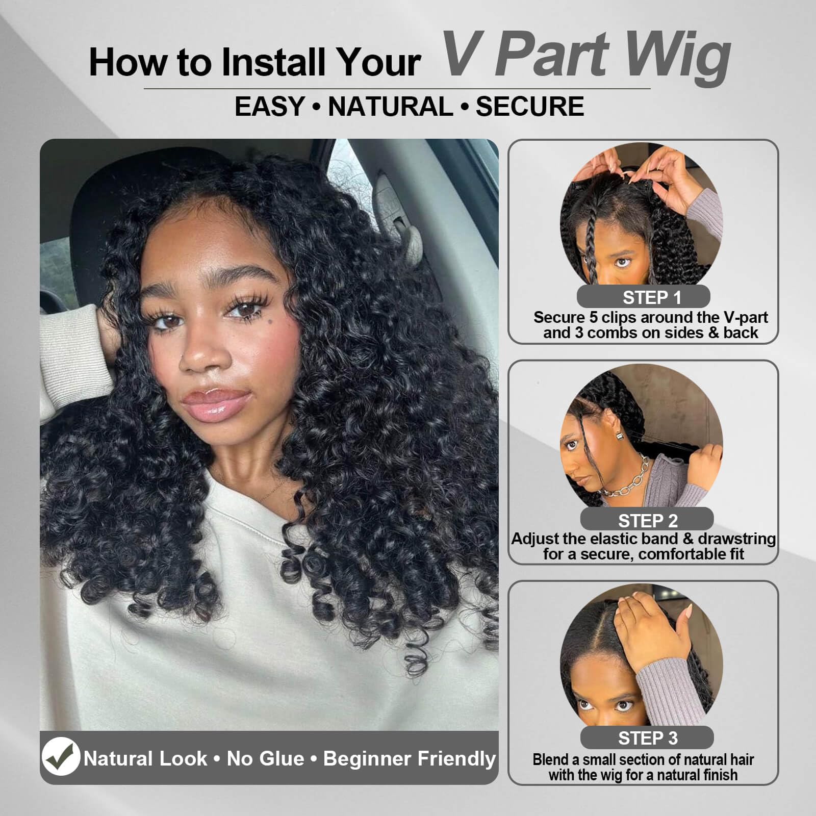 MOONBAY length comparison showing 20 inch scale and true curl-length perspective benefit