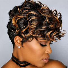MOONSHOW front profile showing neat pixie silhouette and confident look