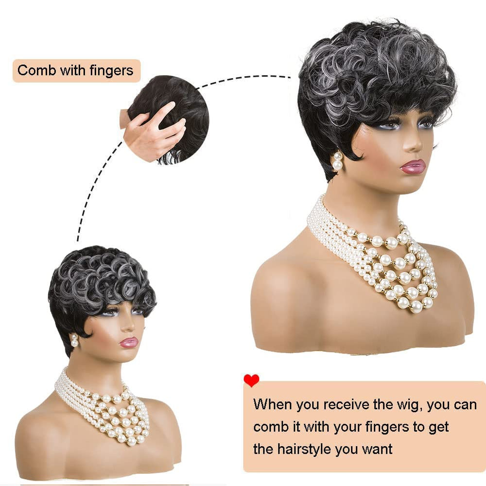 MOONSHOW wig in hand to show scale and lightweight comfortable fit