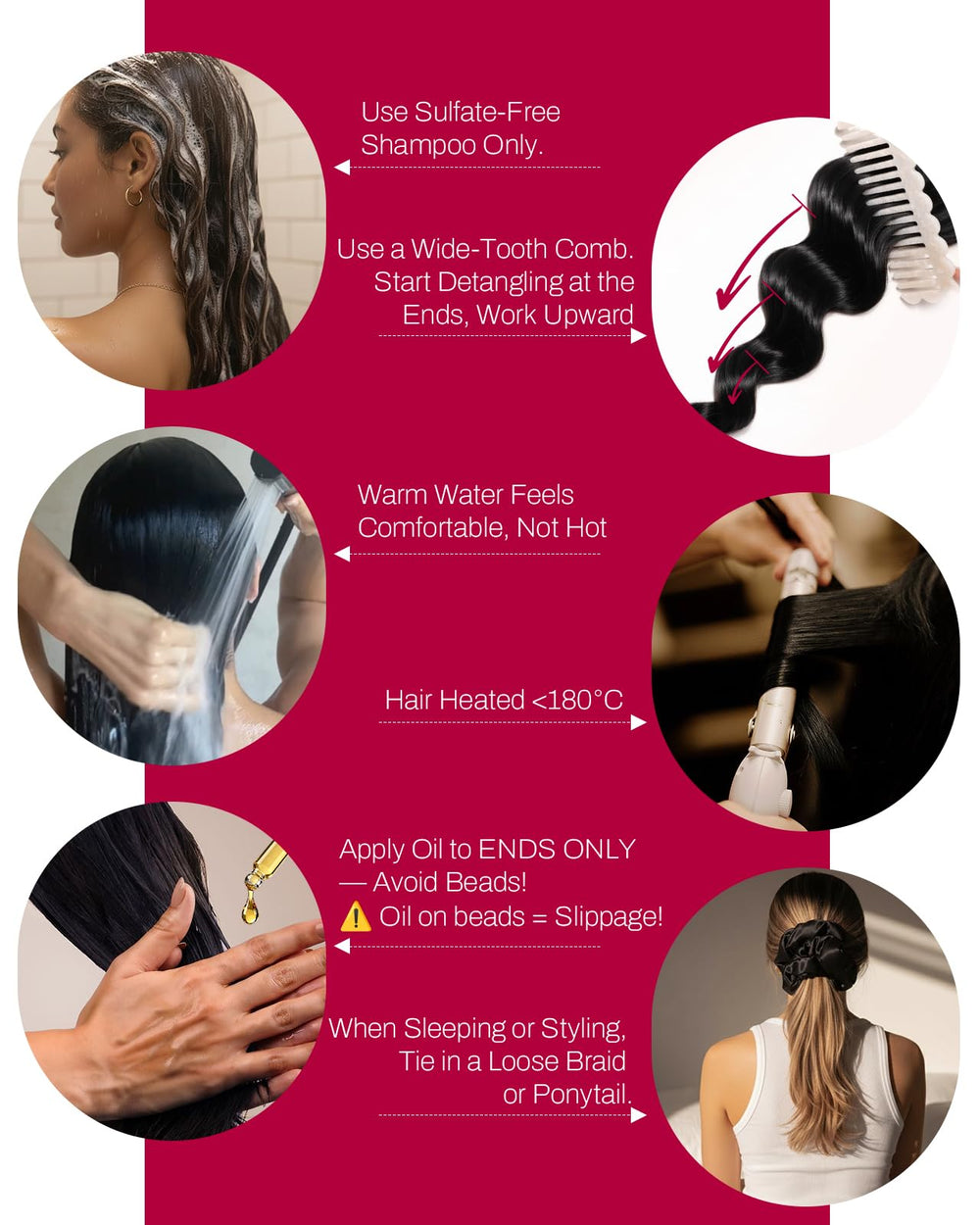 Moresoo before and after image highlighting fuller hair and added length