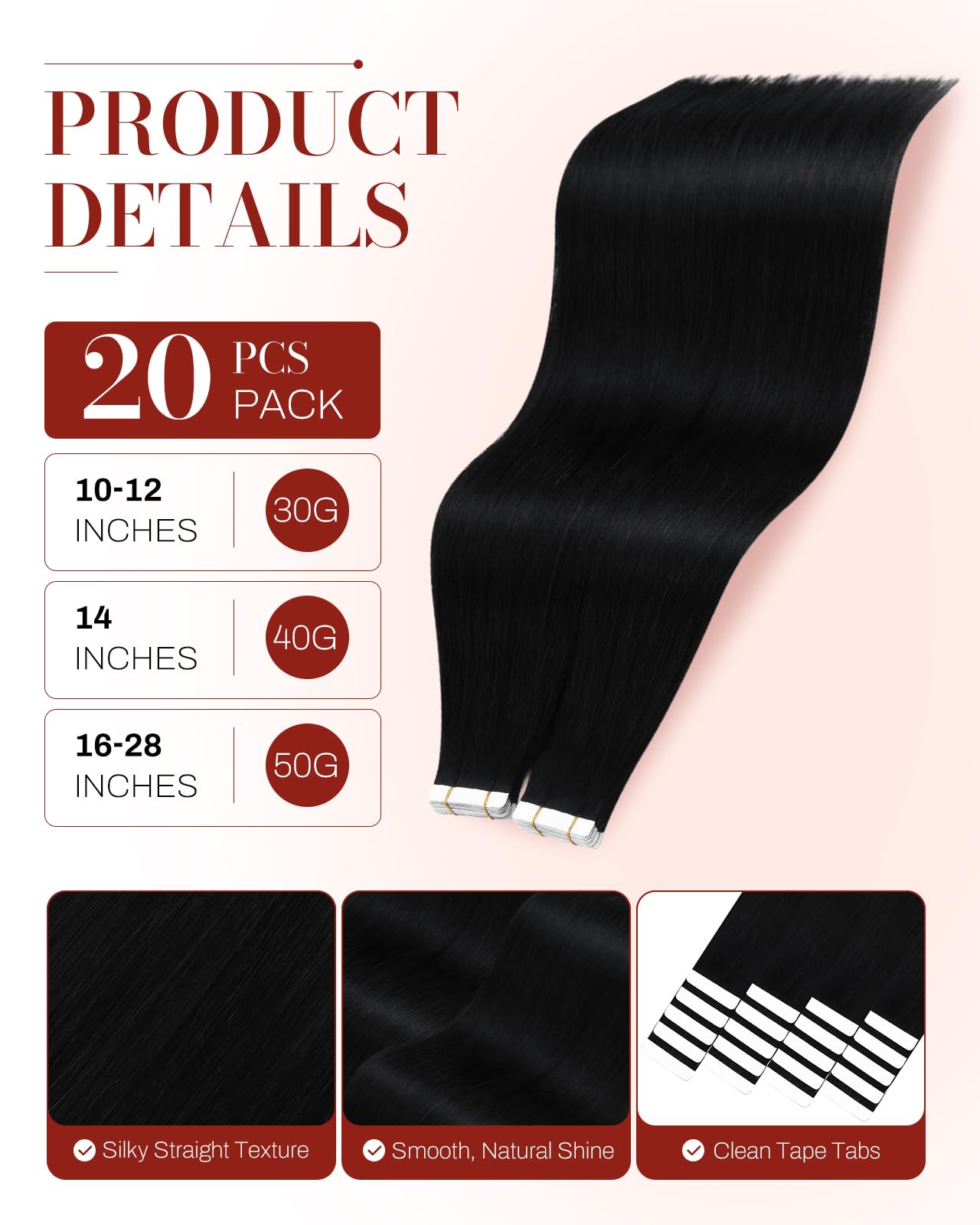 Moresoo hair texture close-up showing Remy aligned cuticles for smooth blend