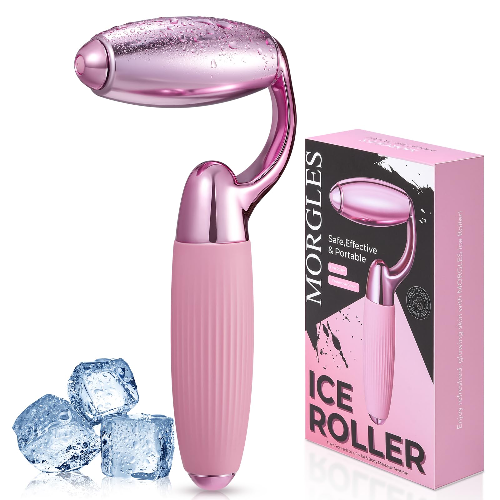 MORGLES front packaging in pink showing product and box, great gift presentation