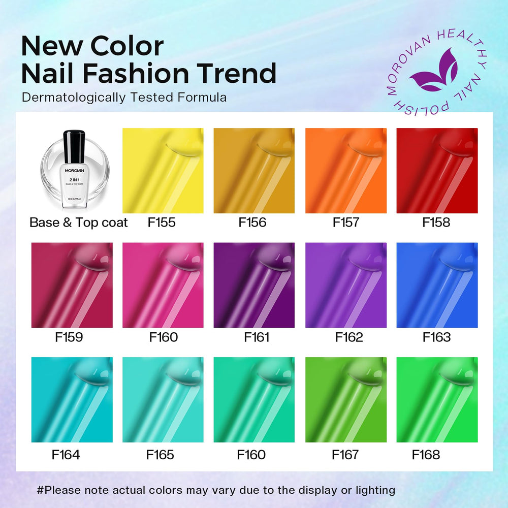 Morovan 2-in-1 base top coat bottle delivering glossy protective finish
