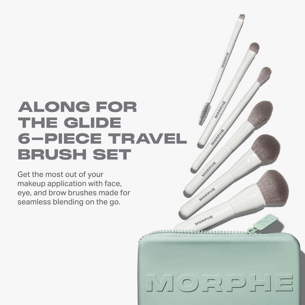 MORPHE applying eyeshadow with flat shader brush, packs pigment cleanly on lid