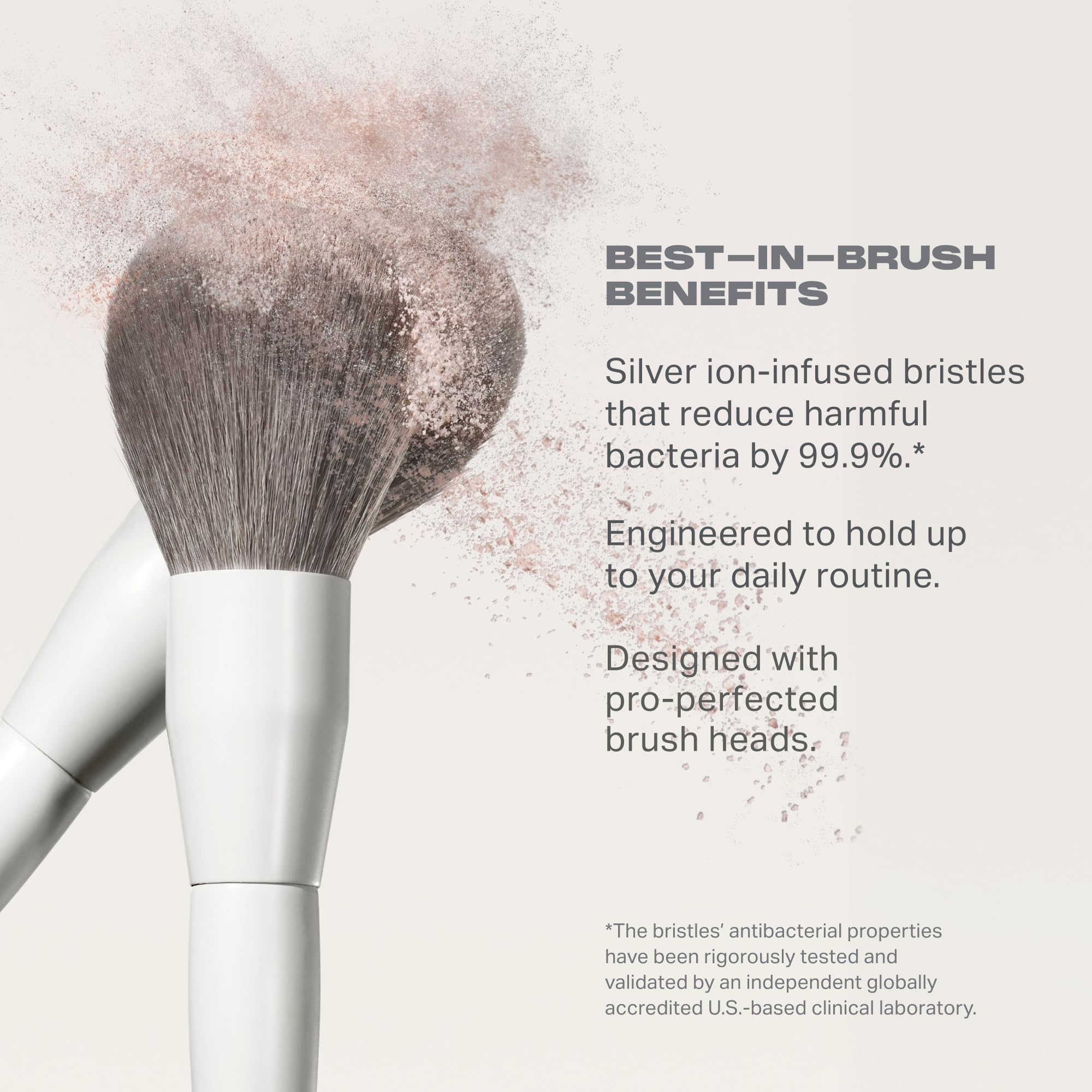 MORPHE brush handle label close-up showing brand and durable feel benefit