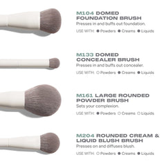 MORPHE all eight brushes arranged to show range and quick routine versatility