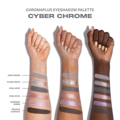 MORPHE swatches on arm demonstrating high pigment payoff and strong color payoff