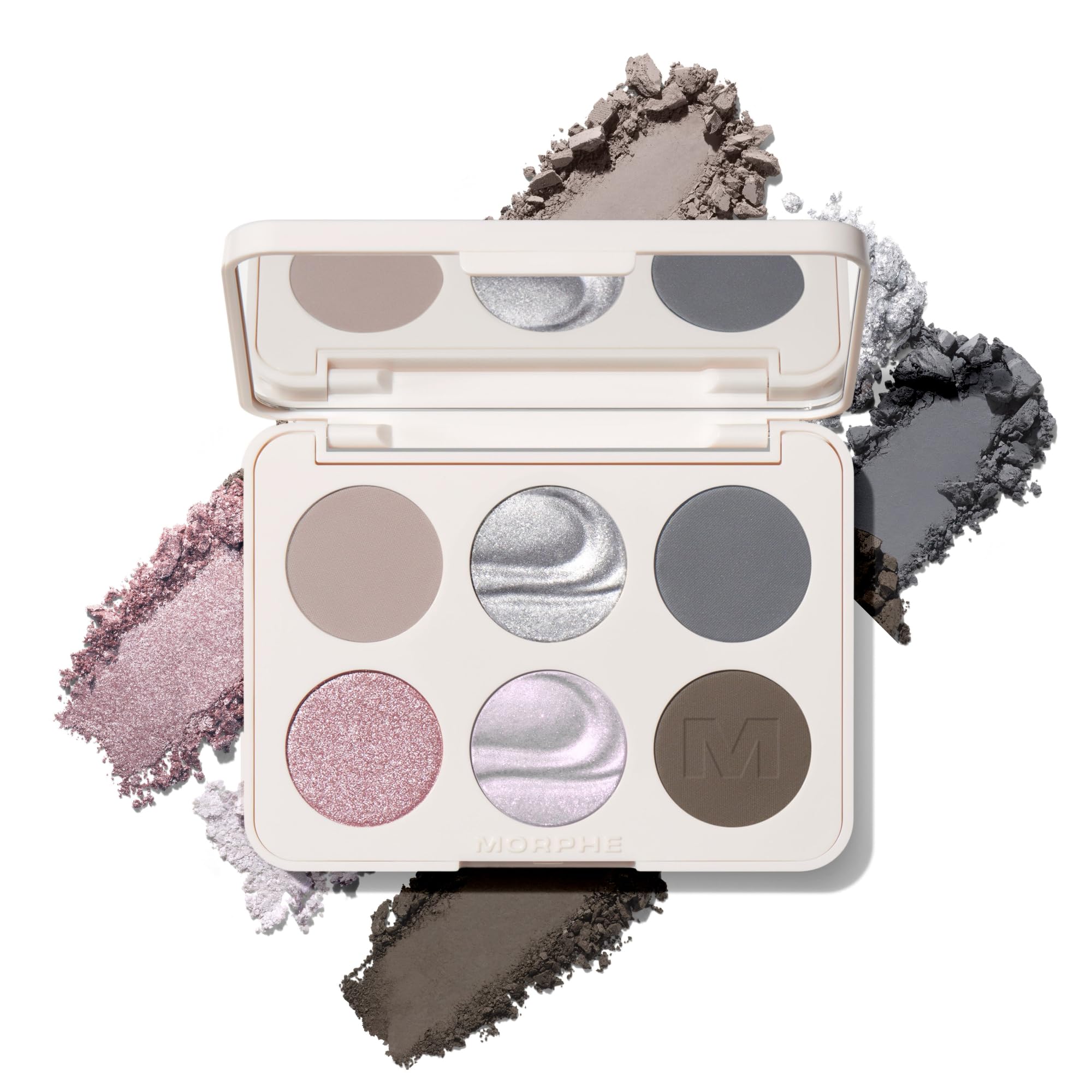 MORPHE palette front packaging showing compact travel-friendly design and bold branding benefit