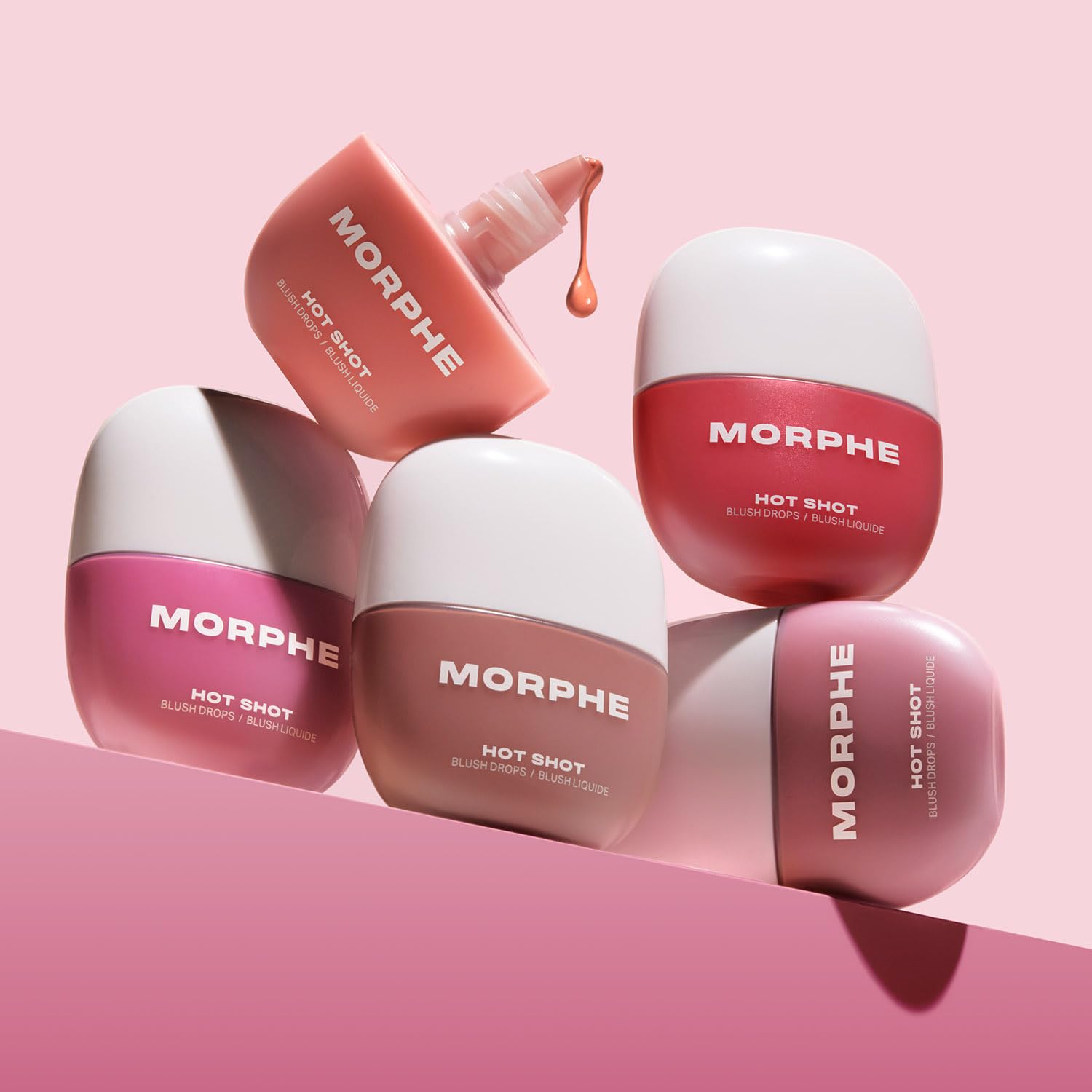 MORPHE before and after cheeks showing subtle to intensified flush, visible improvement