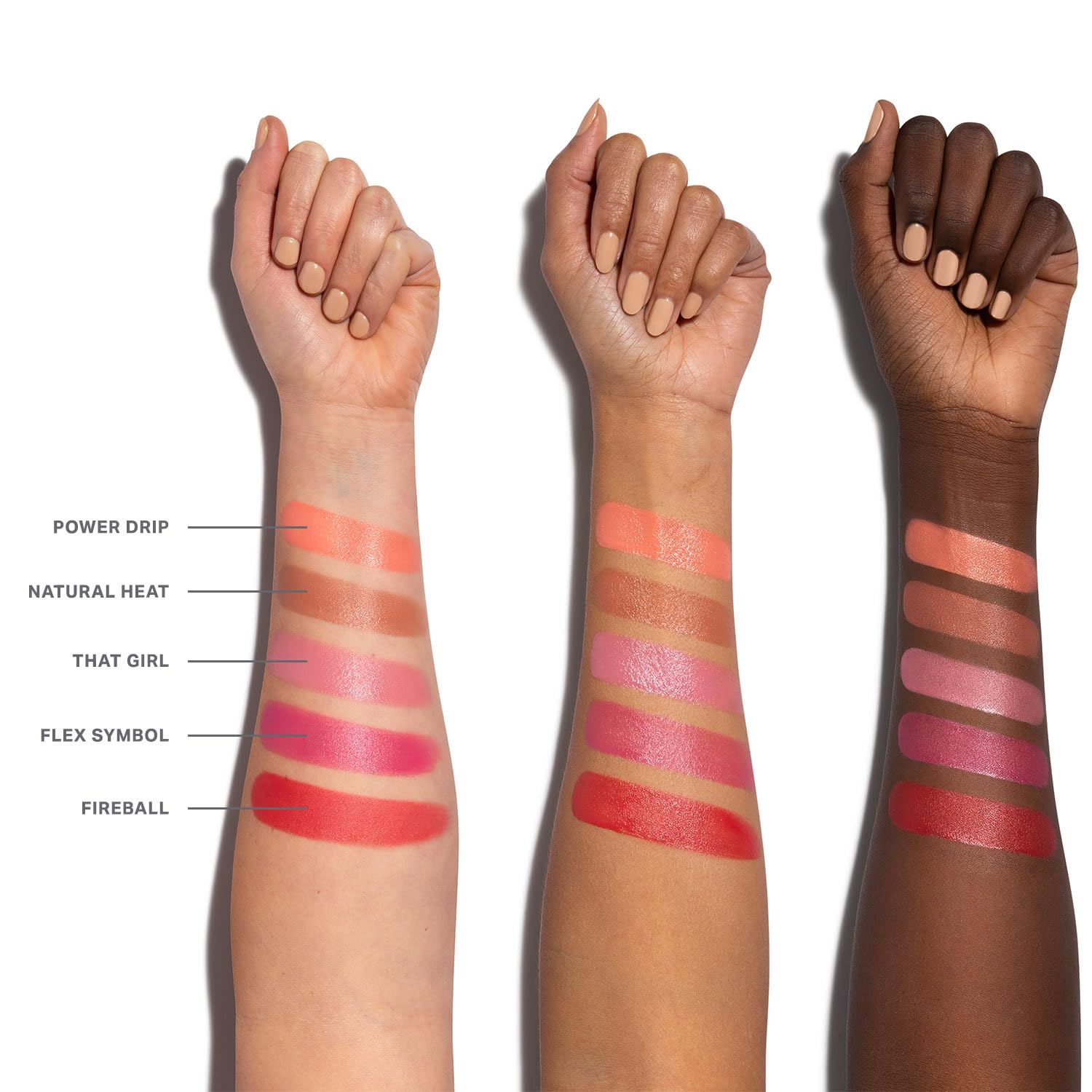 MORPHE swatched on skin to show That Girl shade, blendable natural color payoff