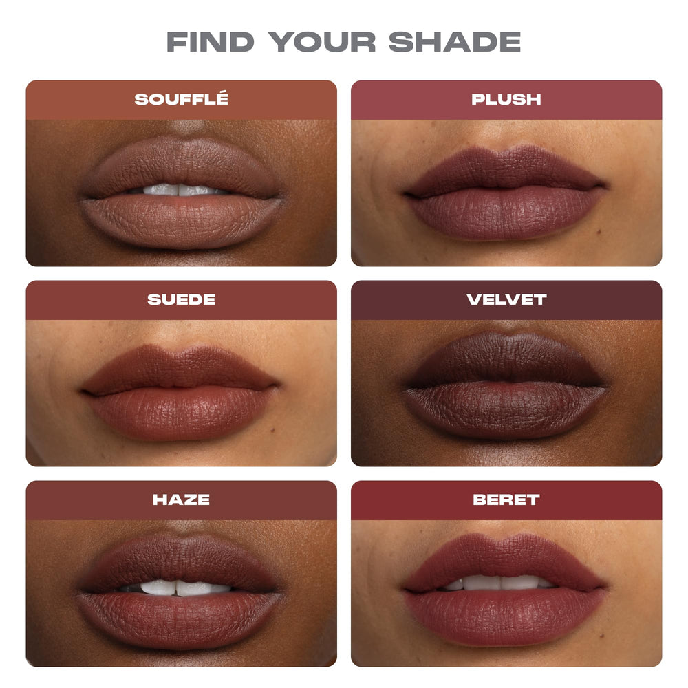 Morphe Lip Filter applied on lips in studio lighting for precise look