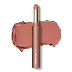 MORPHE lipstick tube front showing Honey shade and sleek packaging benefit: easy identification