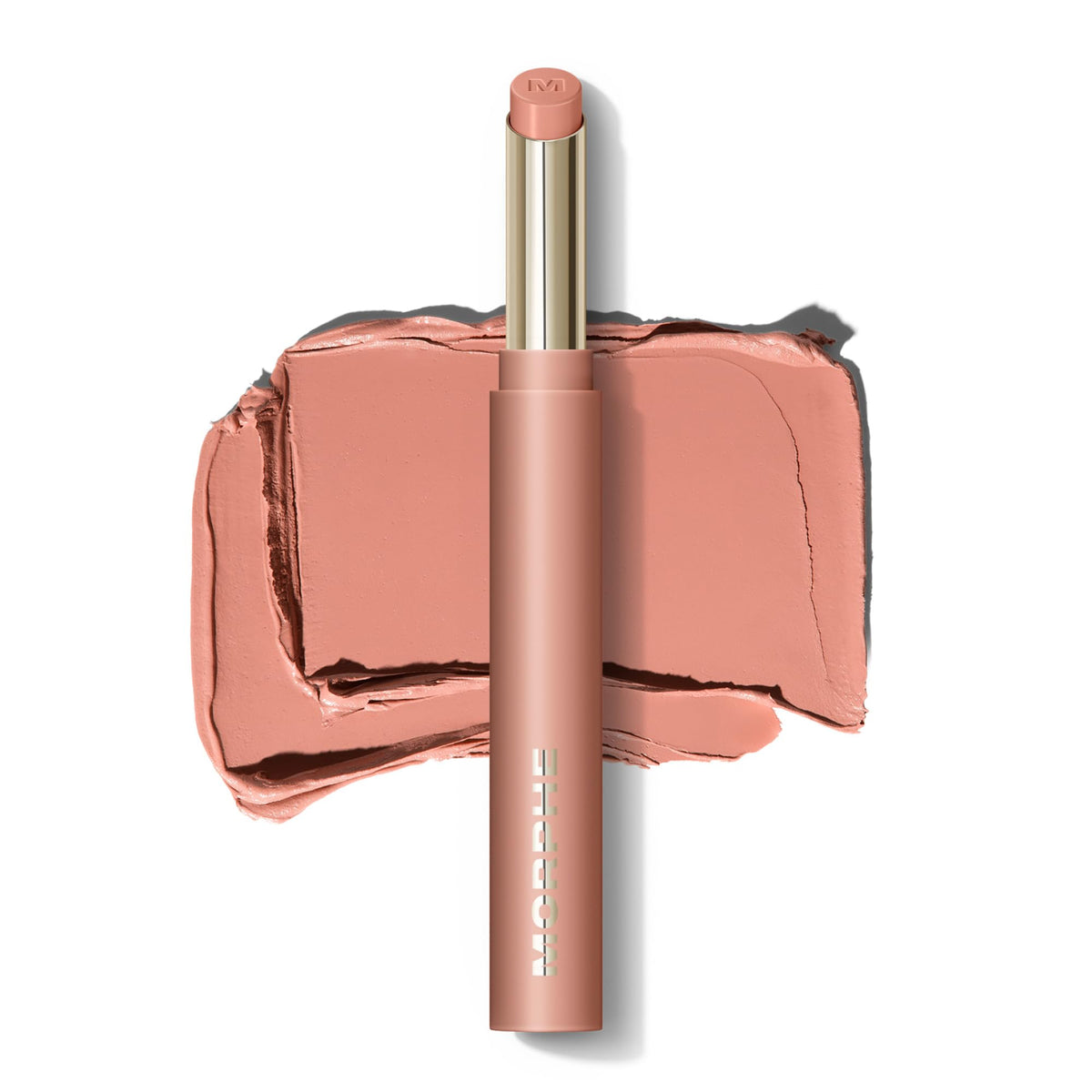 MORPHE front view of lipstick tube showing sleek branding and shade