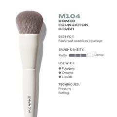MORPHE M104 close-up of vegan bristles for smooth blending benefit