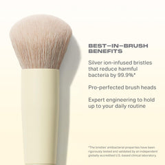 MORPHE brush applying liquid foundation for even, natural coverage
