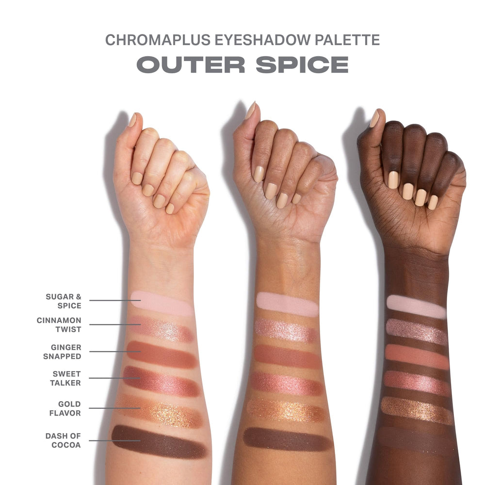 MORPHE brush applying a shimmer shade, creates concentrated lid color benefit