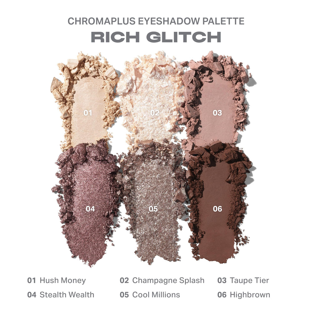 MORPHE metallic shade on lid showing reflective payoff for focal eye accents