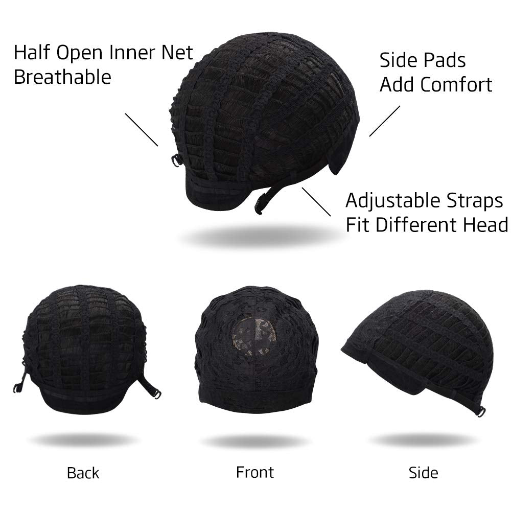 morvally cap interior showing rose net and adjustable straps for comfort
