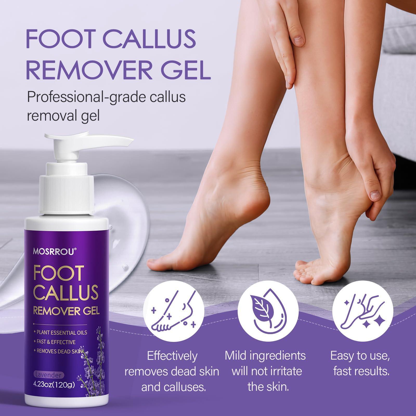 MOSRROU callus remover closeup showing dual-sided precision for smoother feet