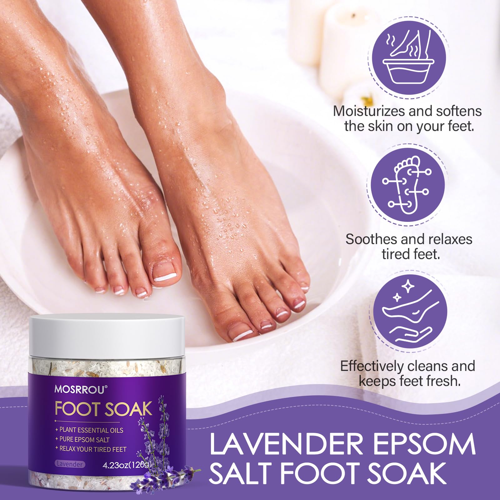 MOSRROU flatlay of all four pedicure items demonstrating complete care