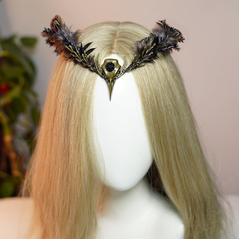 MOSTORY paired with wedding dress for gothic bridal photography effect
