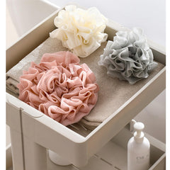 MOSYFEIBI drawstring pouch detail illustrating secure soap containment and tidy storage