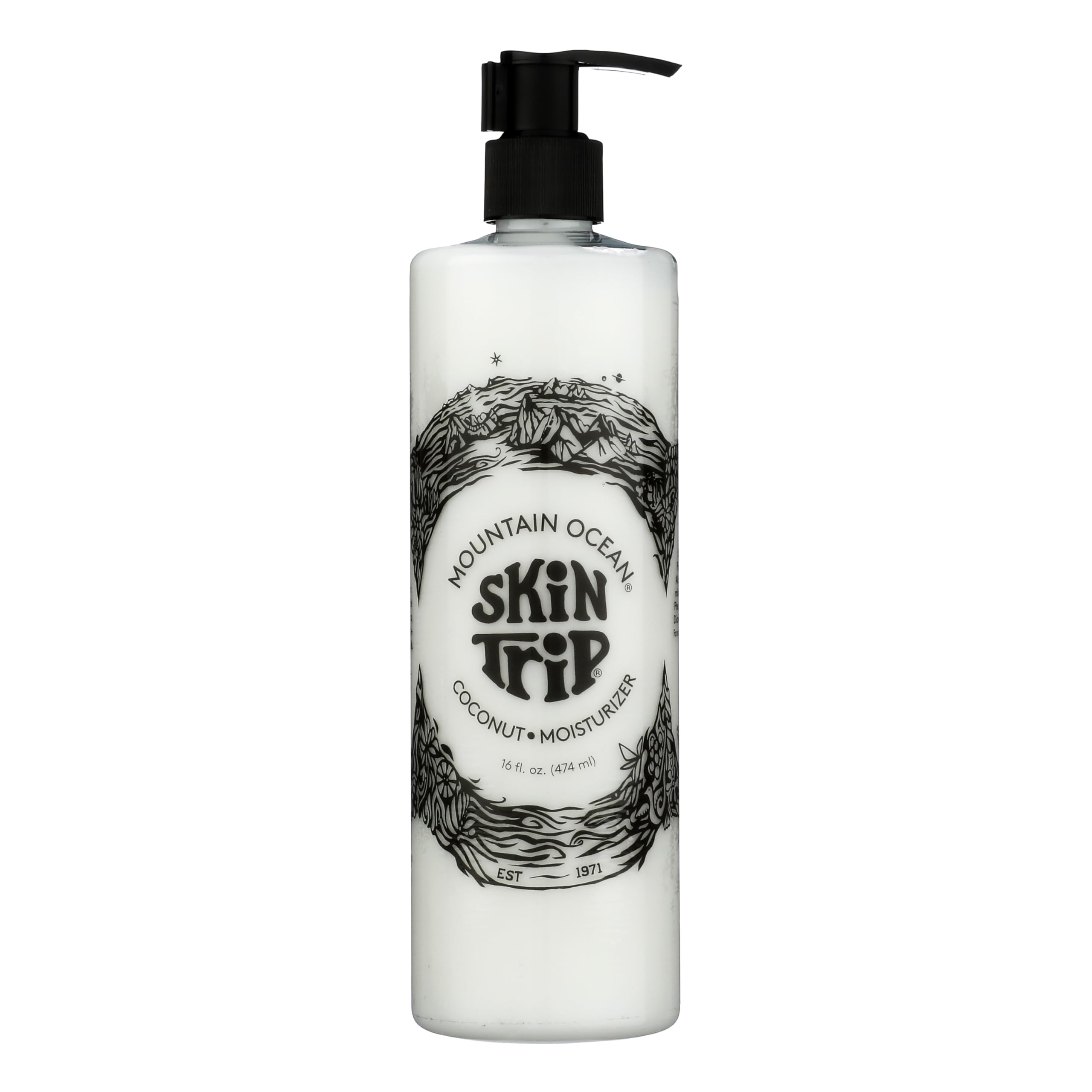 Mountain Ocean front pump bottle showing convenient one-press dosing benefit