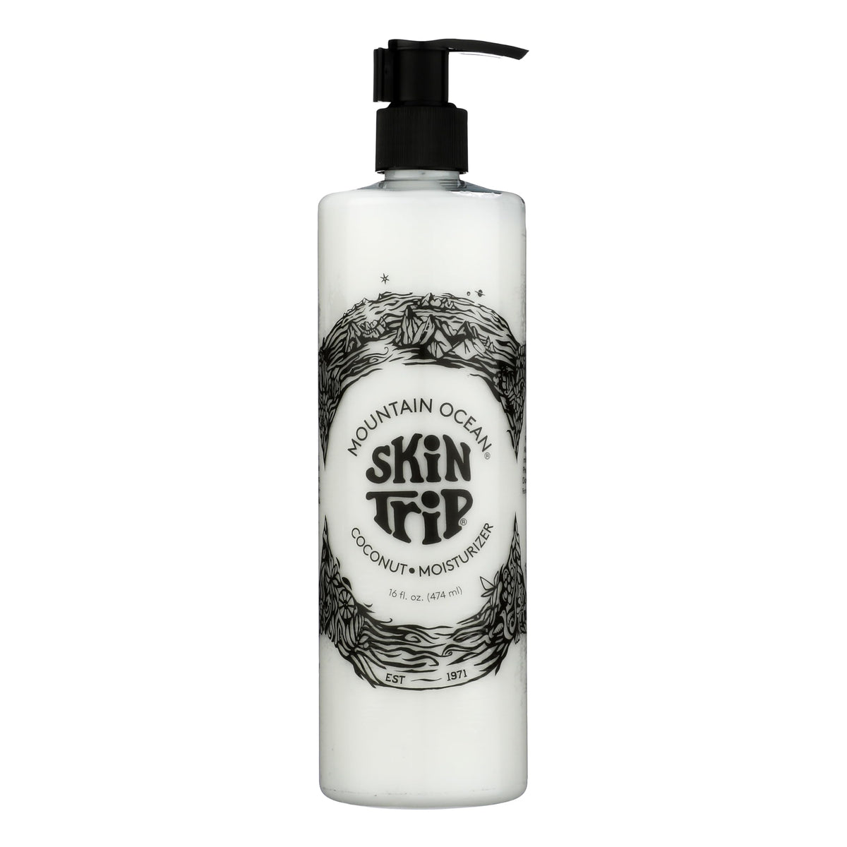 Mountain Ocean front pump bottle showing convenient one-press dosing benefit