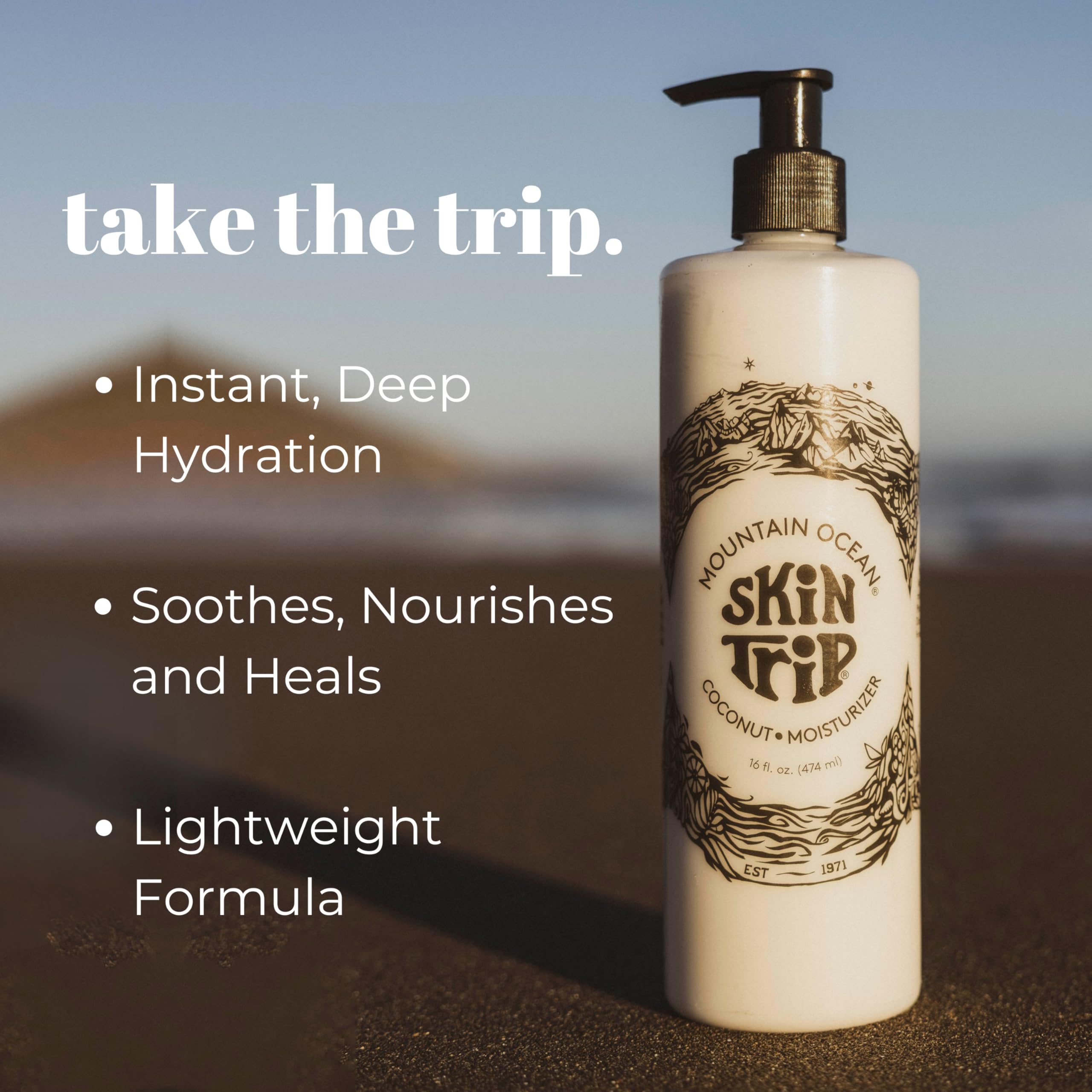 Mountain Ocean lotion texture close-up illustrating lightweight absorption