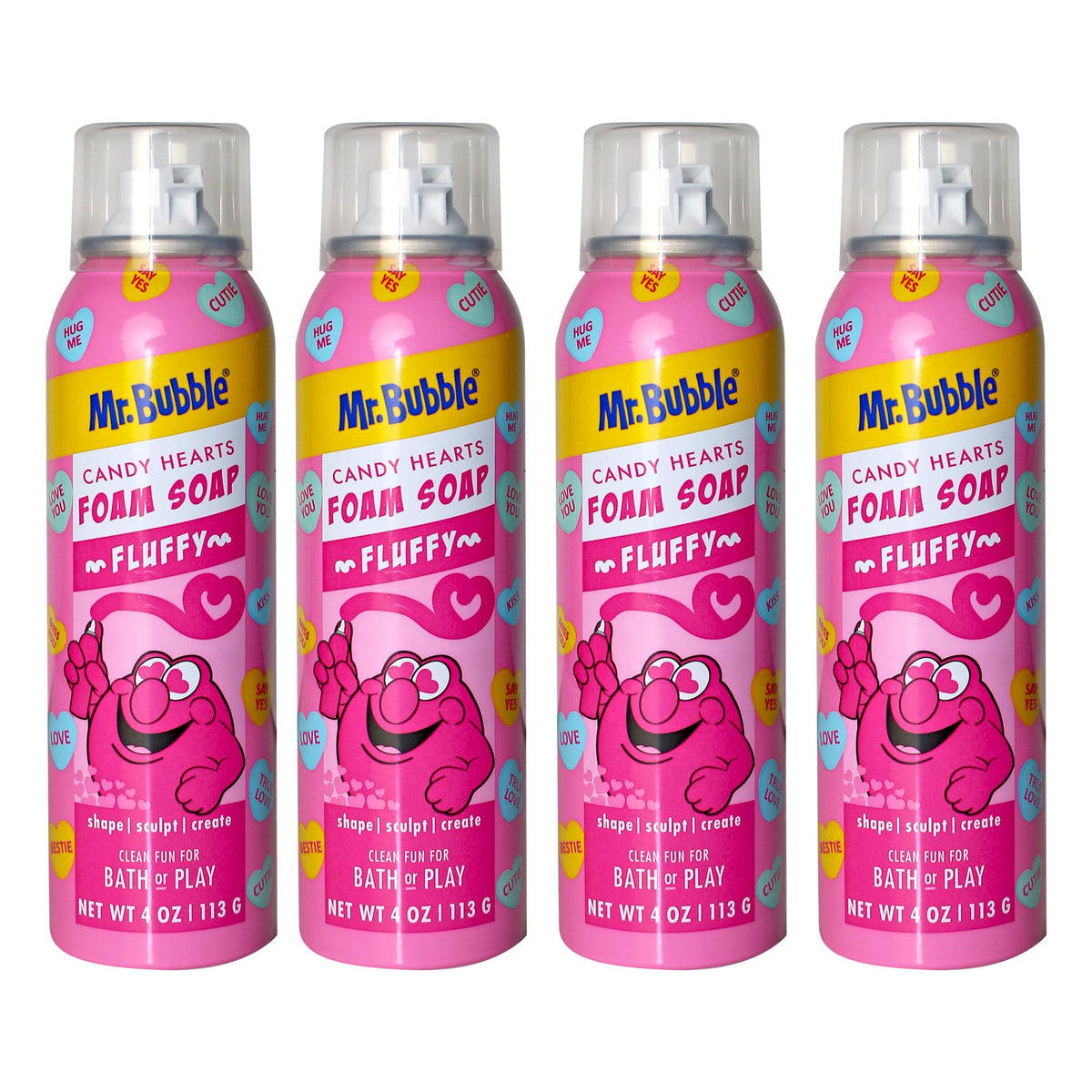 Mr. Bubble front packaging showing strawberry candy scent and playful design for inviting bathtime