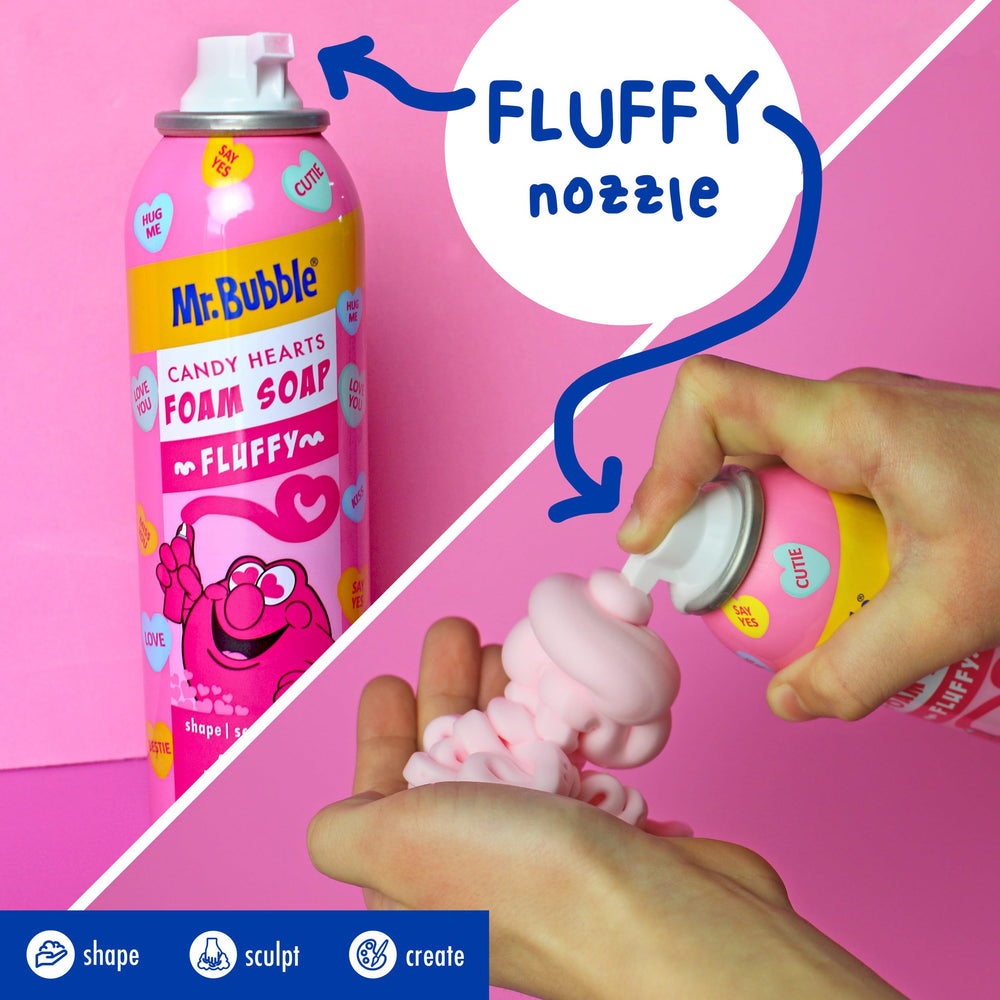 Child drawing letters in tub with Mr. Bubble foam encouraging creative washing