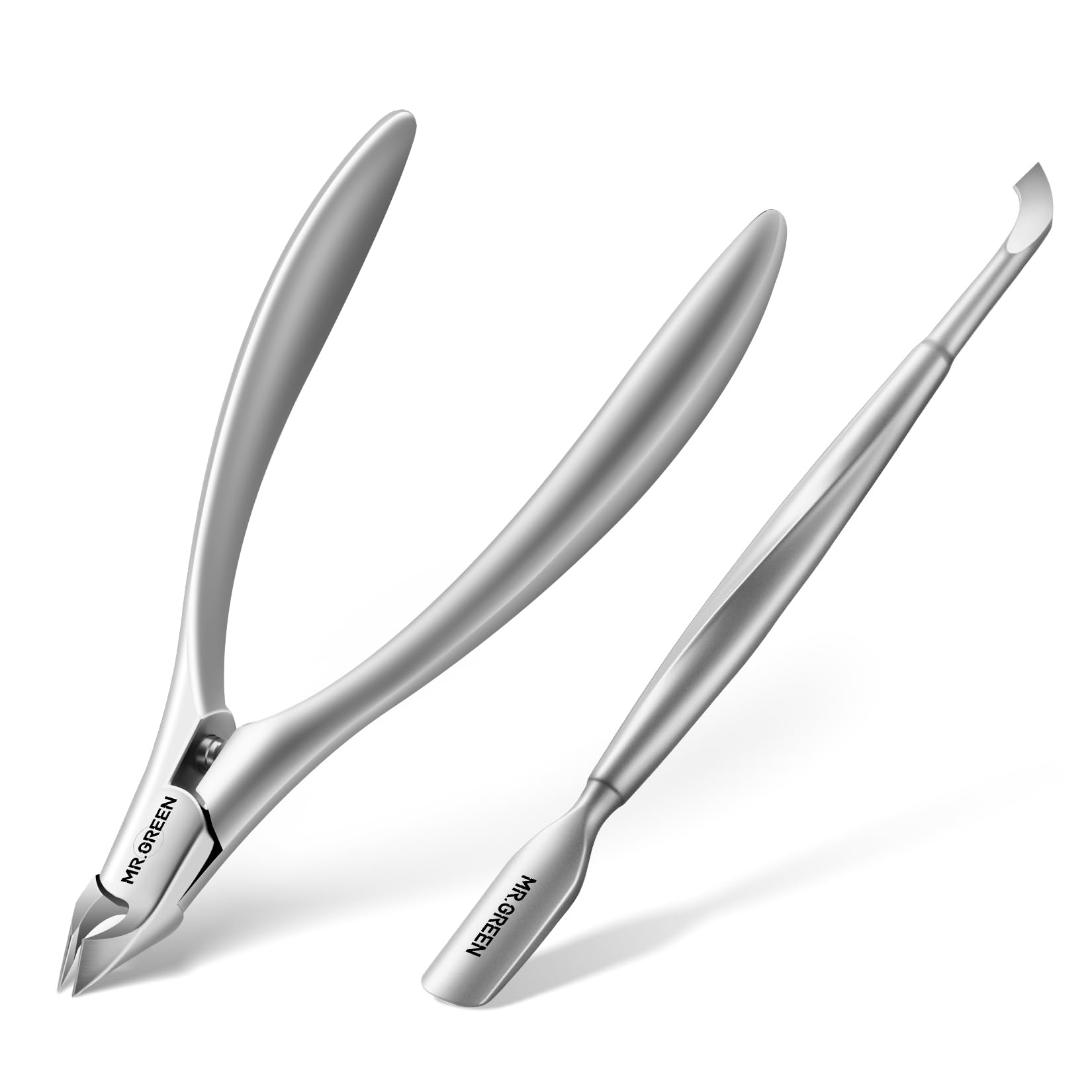 MR.GREEN front view of nippers showing compact professional tool and control