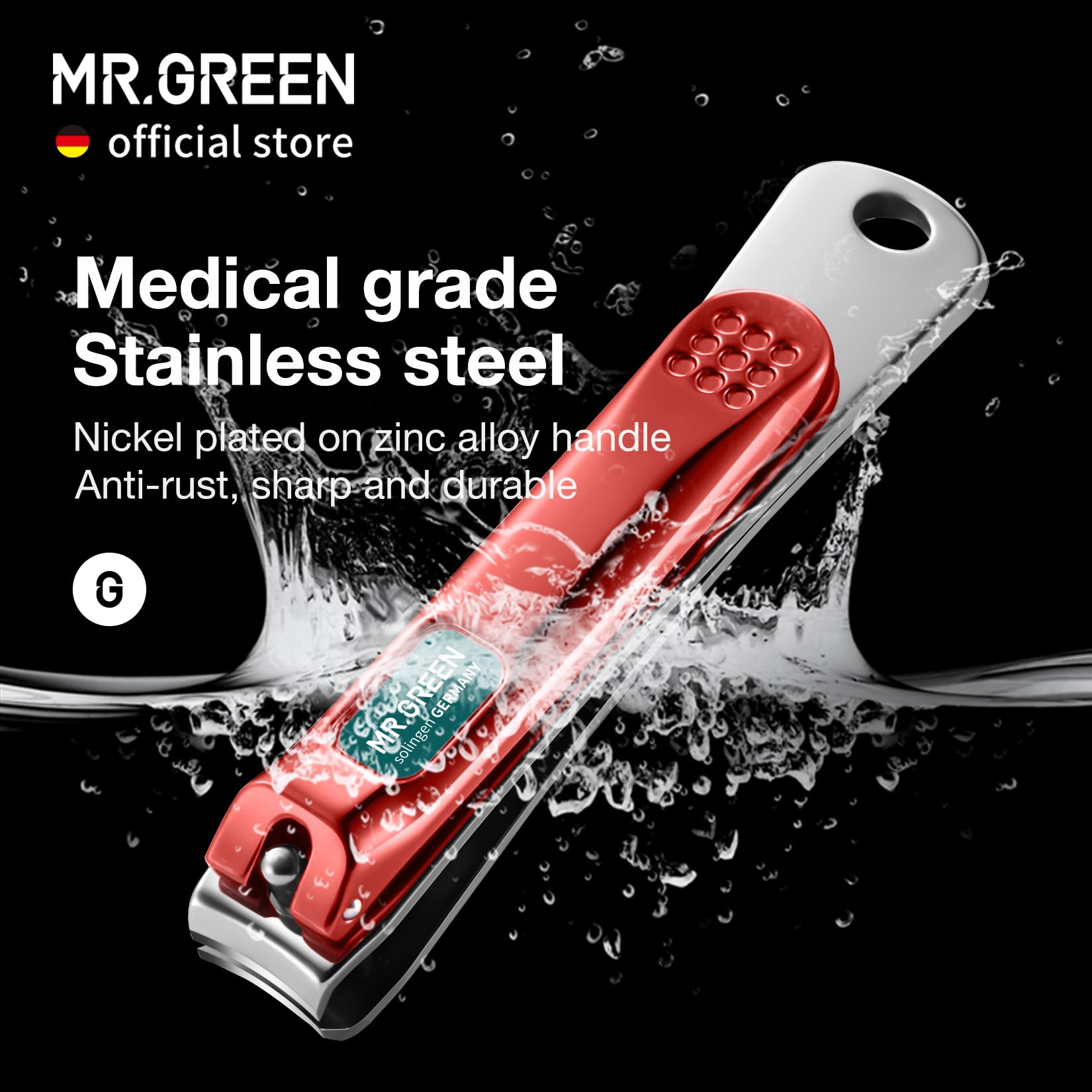 MR.GREEN glass file beside clippers for smooth finishing and shaping