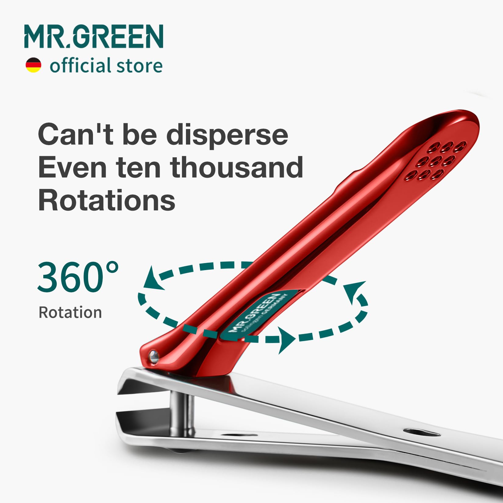 MR.GREEN nickel-plated stainless finish showing rust-resistant quality