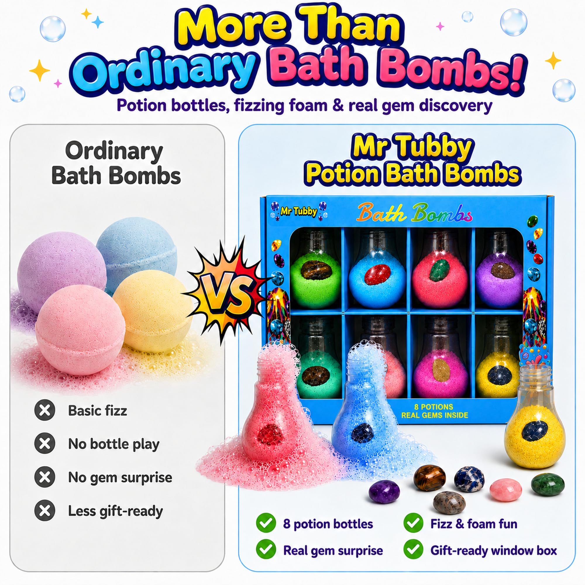 Mr Tubby gem reveal in child's hands benefit: tactile treasure hunt encourages collecting