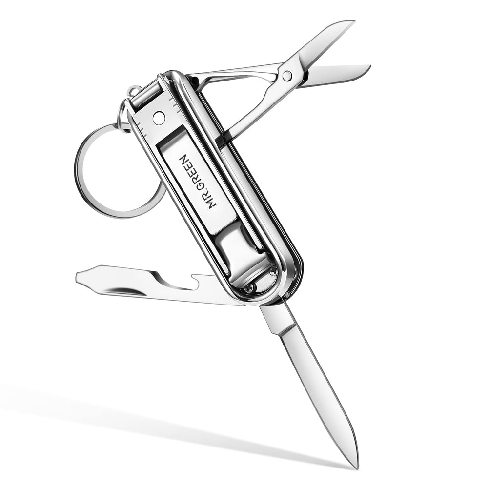 MR.GREEN front view of large multifunctional nail clippers showing compact design and convenience