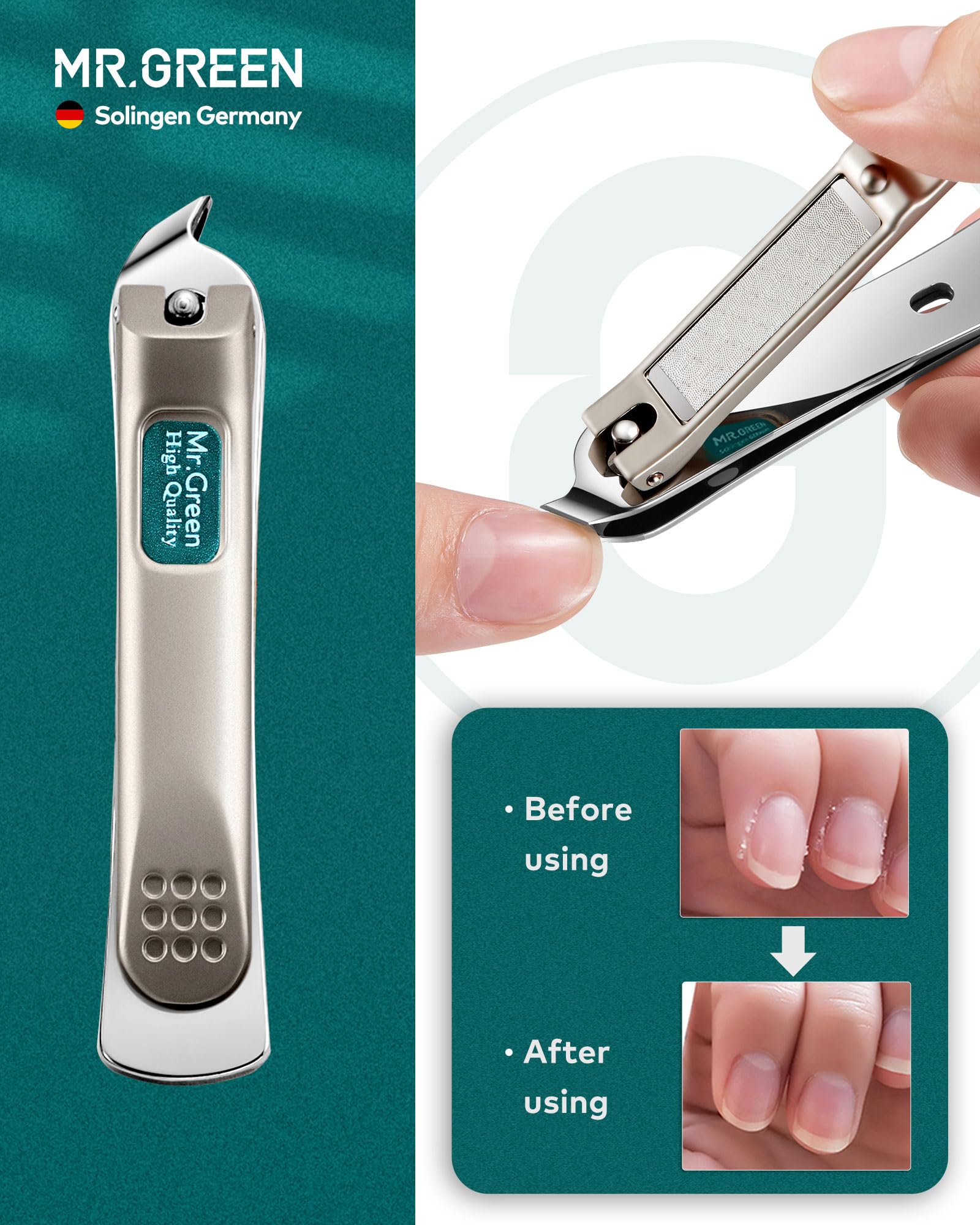 MR.GREEN glass nail file texture close-up for smooth precise finishing
