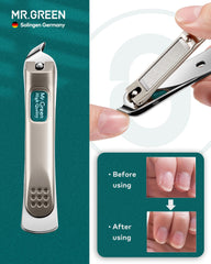 MR.GREEN glass nail file texture close-up for smooth precise finishing