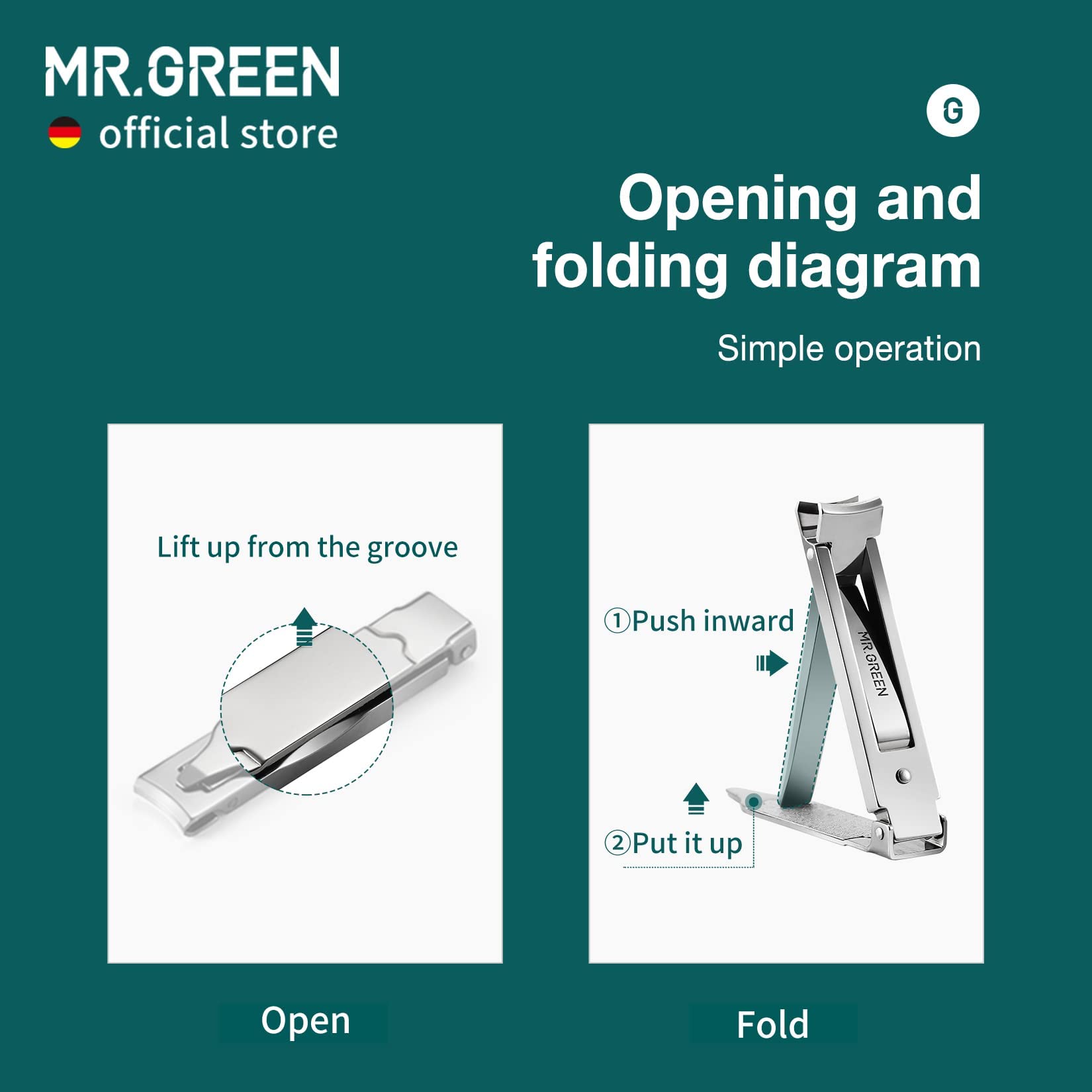 MR.GREEN iron box open showing robust protective storage benefit