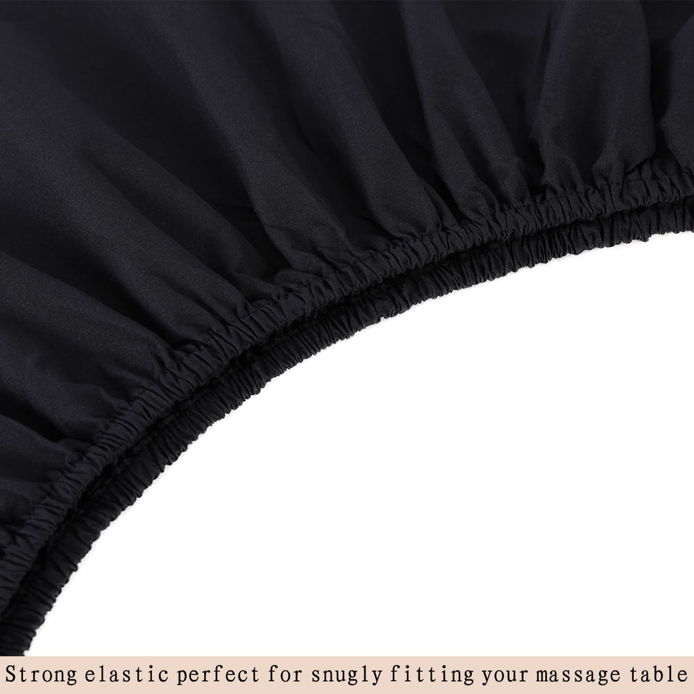MRJ flat sheet draped on table displaying full coverage and tidy appearance