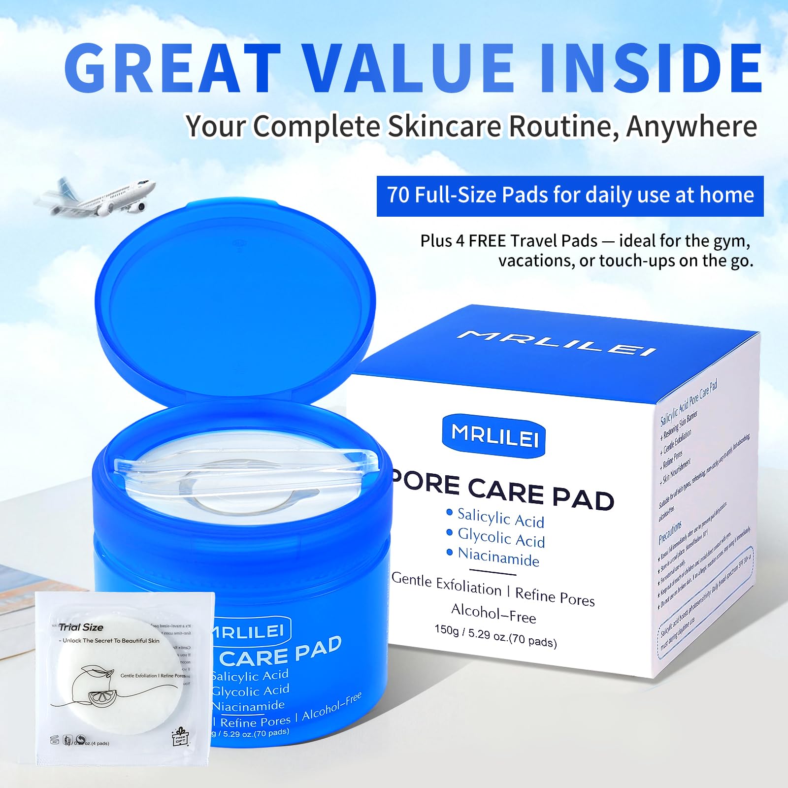 MRLILEI tweezers and sealed lid detail keeping pads hygienic and contamination-free