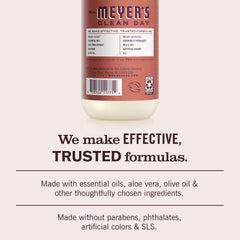 Mrs. MEYER'S Acorn Spice pump dispensing soap at sink for easy everyday cleansing benefit